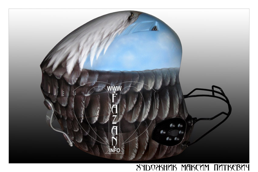 Аэрография на горнолыжном шлеме. Фото 09.