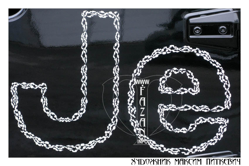Аэрография со следом протектора на черном автомобиле JEEP WRANGLER RUBICON, фото 09.