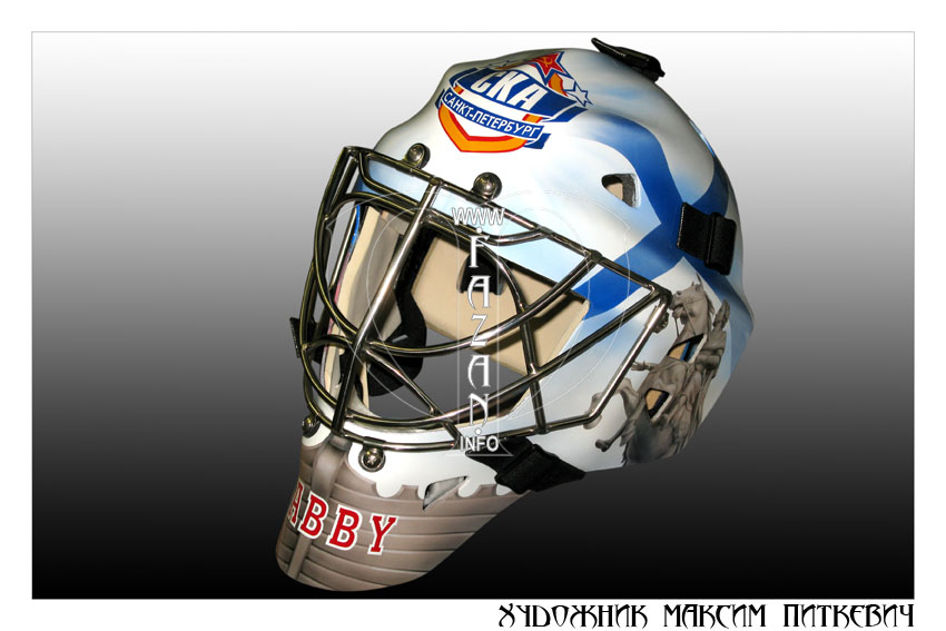 Аэрография хоккейного шлема. Фото 01.