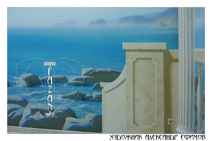 Художественная роспись стен в частном бассейне, фото 25.