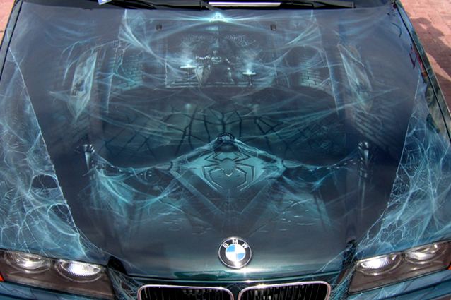 Шоу "S-Drive" в Ленэкспо. 2007 год. Аэрография на автомобилях. Фото 66.
