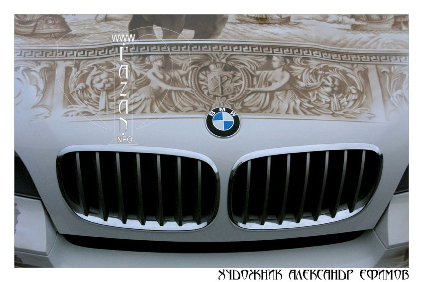 Аэрография на автомобиле BMW  X5. Фото 33.