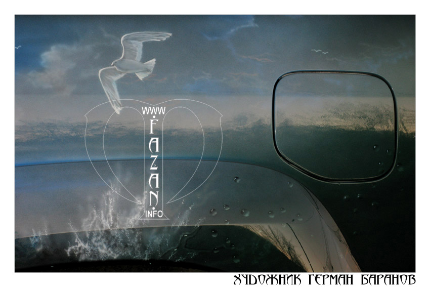 Аэрография на автомобиле Toyota Land Cruiser Prado. Яхта. Фото 11.
