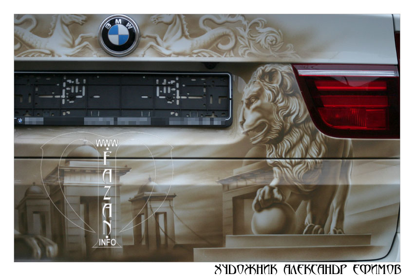 Аэрография на автомобиле BMW  X5. Фото 17.