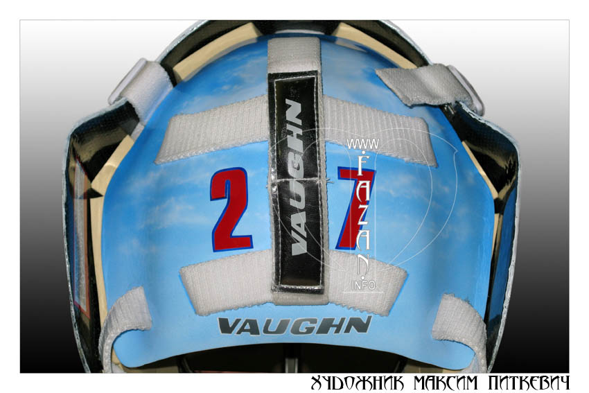 Аэрография на хоккейном вратарском шлеме. Фото 07.
