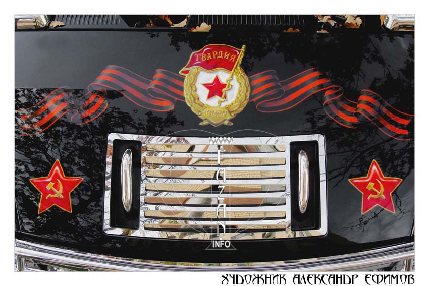 Аэрография на тему Великой Отечественной войны на автомобиле Hummer H2. Фото 27.