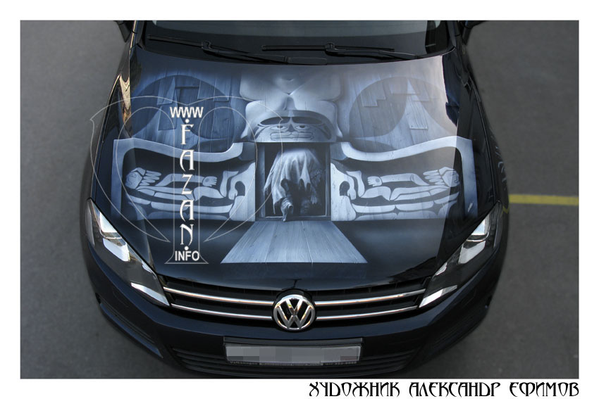 Аэрография на Volkswagen Touareg по мотивам фильма "Мертвец", фото 27.