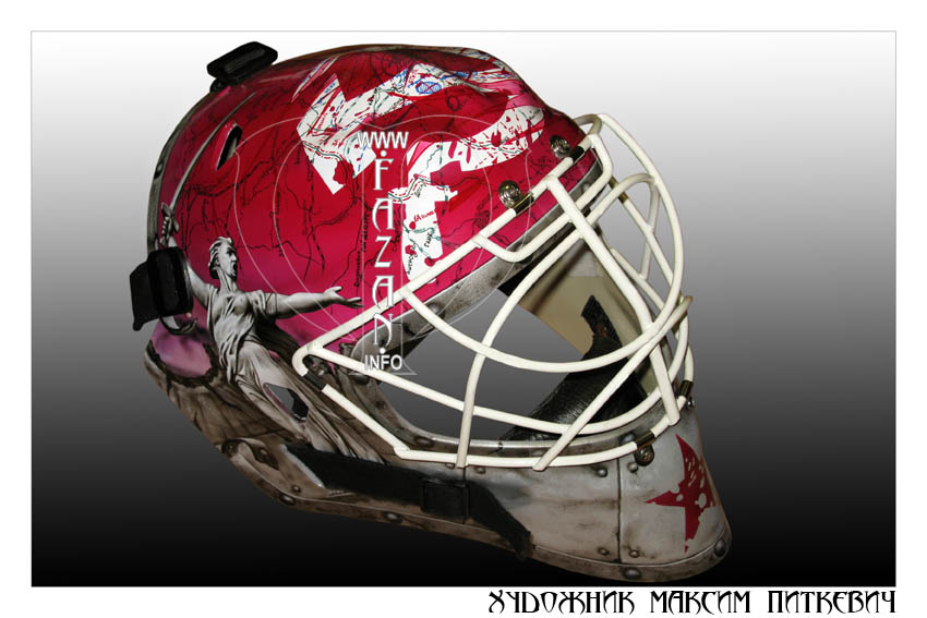 Аэрография на хоккейном шлеме вратаря. Фото 07.