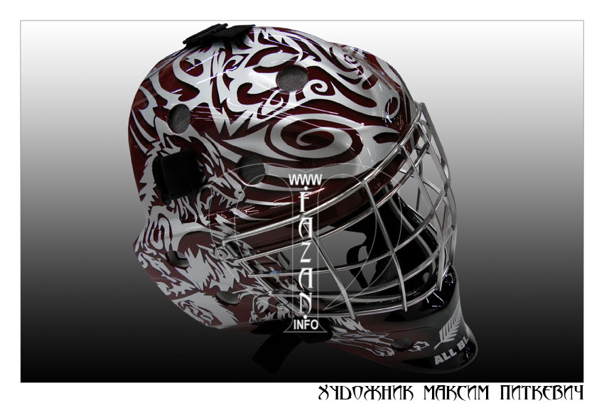 Аэрография на хоккейном шлеме. Фото 09.