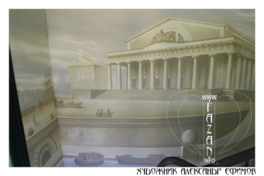 Аэрография на стенах Санкт-Петербургской таможни, фото 13.