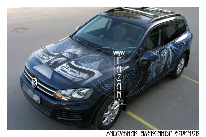 Аэрография на Volkswagen Touareg по мотивам фильма "Мертвец", фото 26.
