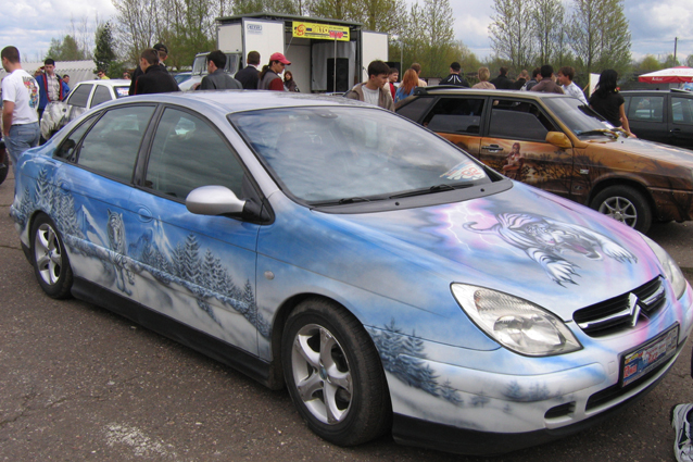 Автомобильная аэрография на фестивале "Норд Race". 2007 год. Фото 33.