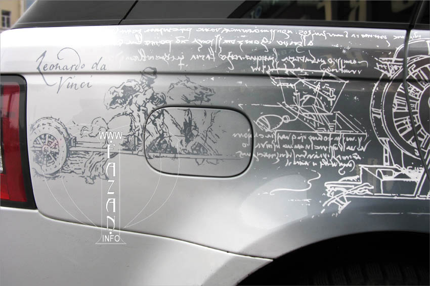 Аэрография на Range Rover Sport по мотивам работ Леонардо да Винчи, фото 19