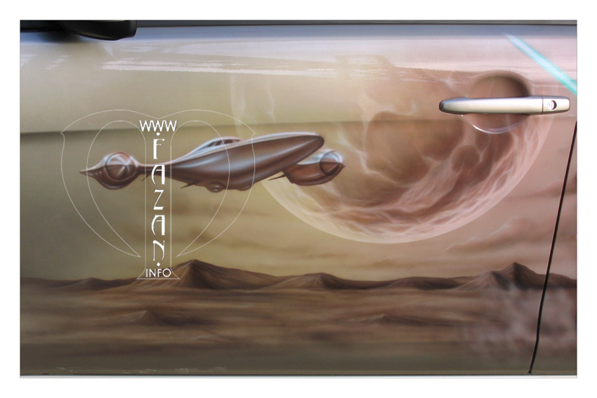 Аэрография на автомобиле Mitsubishi Lancer. Звездные войны. Фото 16.
